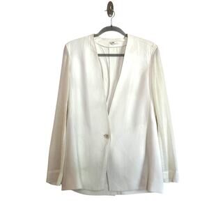 Helmut Lang Torsion White Cutout Blazer Sz 8 Contemporary Modern Career Staining